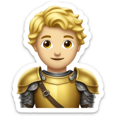 blond knight logn hair sticker