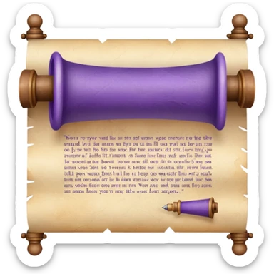 purple Scroll with quote sticker