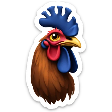 Gay black Jewish rooster sticker