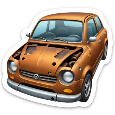 carro en reparacion sticker