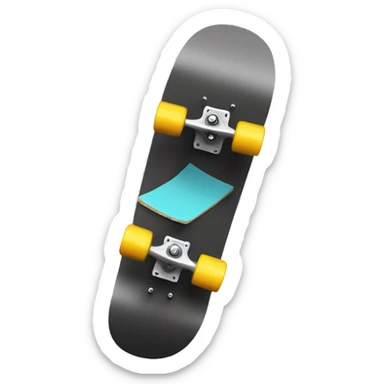 skateboard broken into two jagged pieces sticker