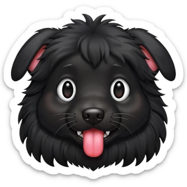Cachorro preto sticker