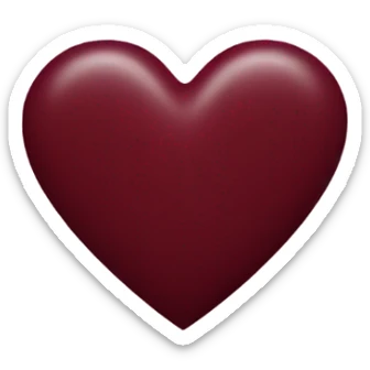 Maroon heart sticker