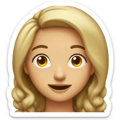 Baked girl, wink sticker