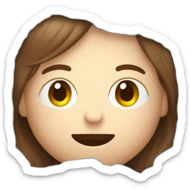 Someone putting his face inside a light blue pillow, instead of the emoji face put a girl with slightly wavy brown hair sticker