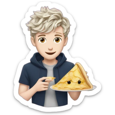 Troye Sivan with a crepe sticker