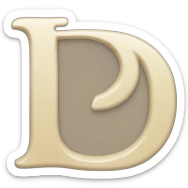 The letter d sticker