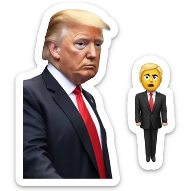 Trump marionette strings attached sticker