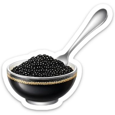 Caviar and spoon sticker