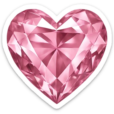 56 karat pink heart shaped diamond  sticker
