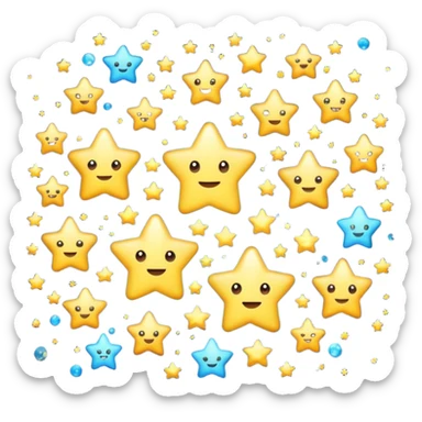 cute ones please stars  sticker
