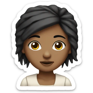 mummy girl with brown eyes brown skin and straight black hair sticker