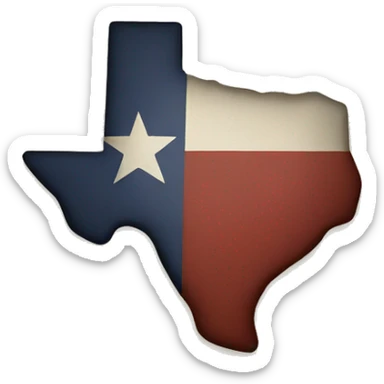 Shape of texas sticker