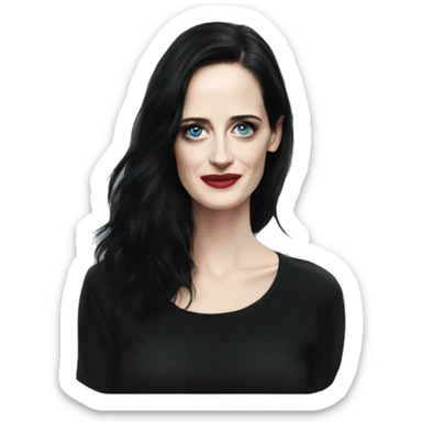 Eva Green in black shirt sticker
