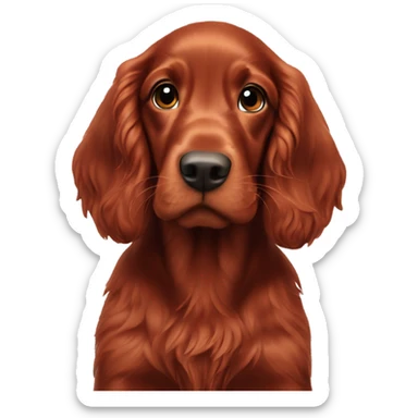 Two red setter puppies  sticker
