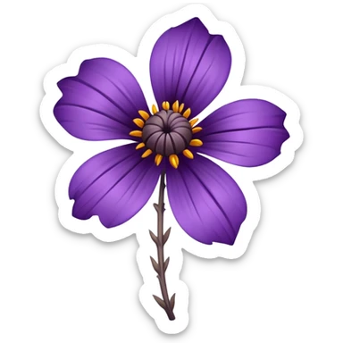 dead purple flower sticker