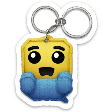 Box stitch keychain sticker