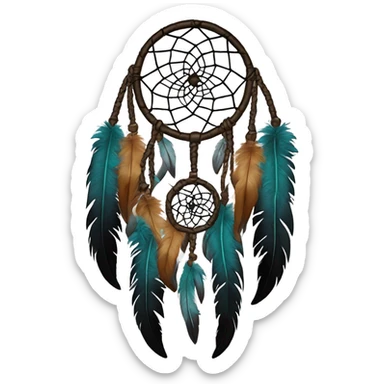 Dream Catcher on a black t shirt sticker