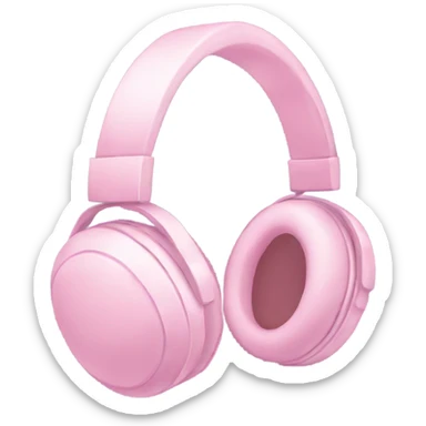 light pink headphones sticker