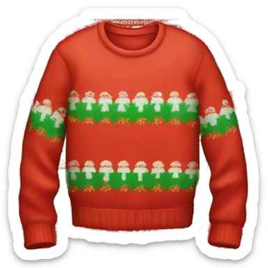 Kawaii Red Christmas sweater sticker