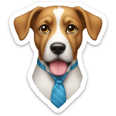 Un perro con corbata sticker