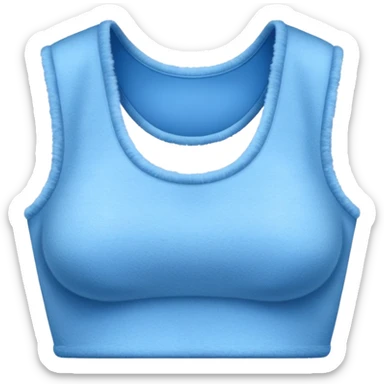 super realistic isolated blue cashmere crop top sticker