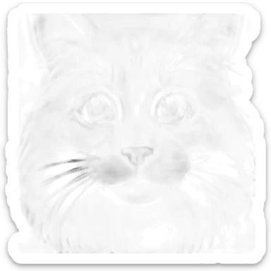 black main coon with green eyes sticker