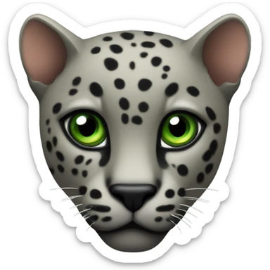 Animal pantera negra con ojos verdes sticker