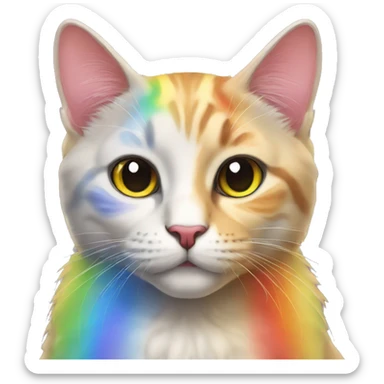 rainbow gay cat sticker