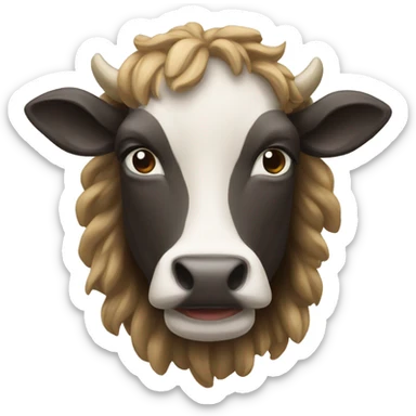 Vaca amamantando su ternero  sticker