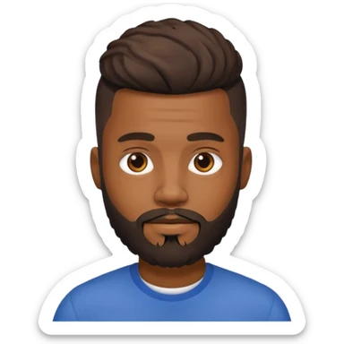 beared and fade hair black man man sticker