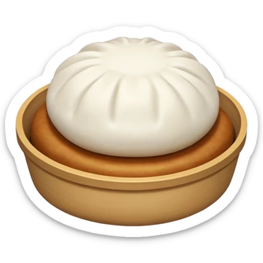 one NORMAL steamed bun WITH NO FACE!!! just a NORMAL STEAMED BUN!!! NO FACE!!!! THE BUN DOES NOT HAVE A FACE!!!! IT IS JUST A BUN!!!!!!!! sticker