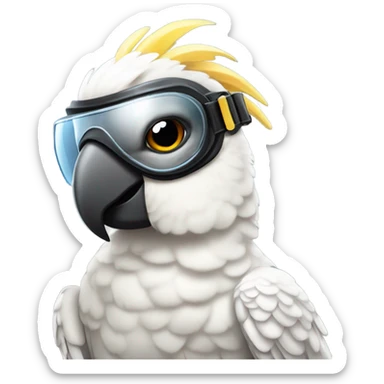 Cockatoo riding a motorcycle  sticker