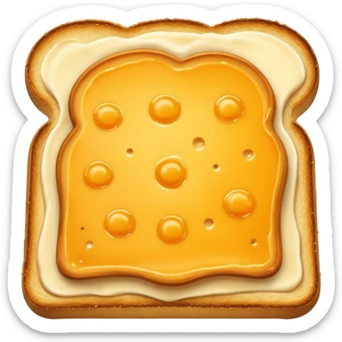 Closed cheese toast without a face sticker