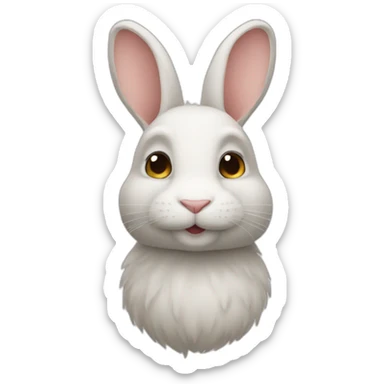 Tête de lapin sticker