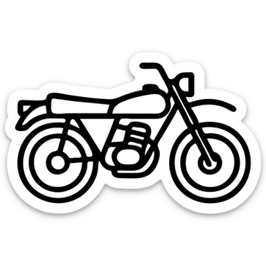 Classic 1982 Enduro, Kawasaki green, side profile, vintage motorcycle, icon style sticker