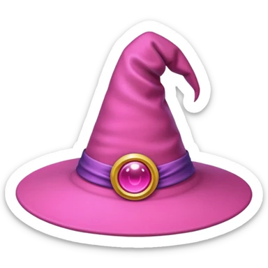 pink witch hat sticker