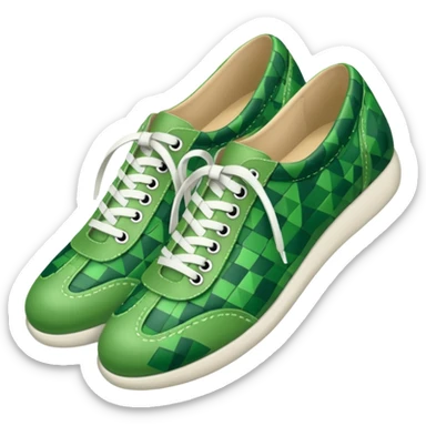 green patterned shoes  sticker