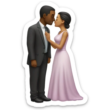 Husband kiss wife sticker