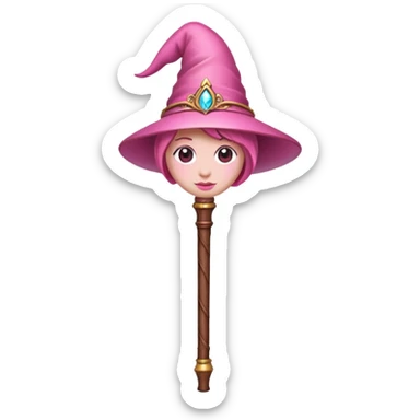 Pink mage cane sticker