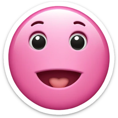 pink smil with heart eyes sticker