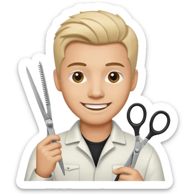 hairdresser man sticker