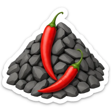 Make a emoji of adding chili in ash sticker