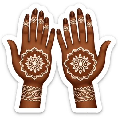 Hands with henna  sticker