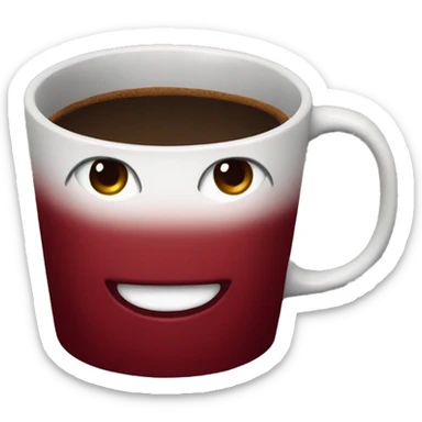 Dark red velvet coffee mug sticker