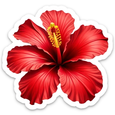 Hibiscus flower sticker