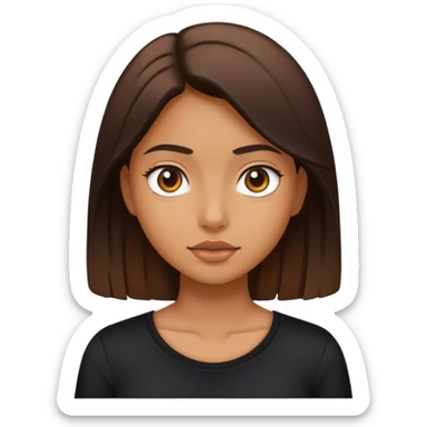 girl in black shirt portrait sticker