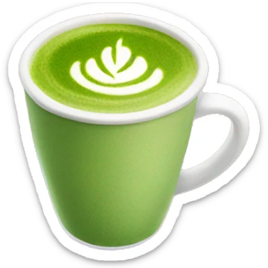 Matcha latte sticker
