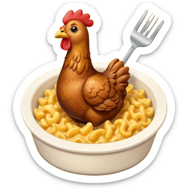 drumstick chicken with mac and cheese on the side sticker