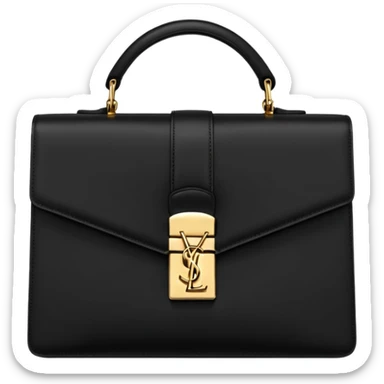 YSL handbag black gold sticker